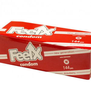 Feelx condom strawberry – kondomy s příchutí jahoda (144 ks)