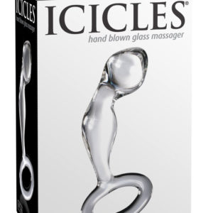 Icicles No. 46 - acorn glass with dildo grip ring (pink)