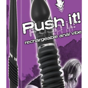 You2Toys Push it rechargeable vibe - nabíjecí anální vibrátor s posuvným pohybem (černý)