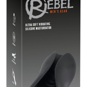Rebel - nabíjecí silikonový vibrátor na penis (černý)
