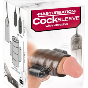 Seven Creations Dual Power Masturbation Sleeve- vibrační manžeta na penis se dvěma motorky (zakouřená barva)