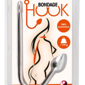 You2Toys Bondage Hook - hliníkový anální háček (179g) - stříbrný