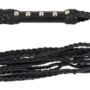 ZADO - 9-strand genuine leather braided whip (black)