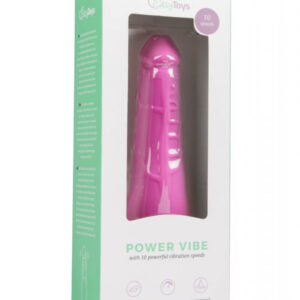 Easytoys Power Vibe - silikonový vibrátor ve tvaru penisu (růžový)
