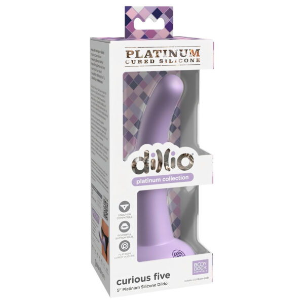 Dillio Curious Five - fialový přísavný dildo (15cm)