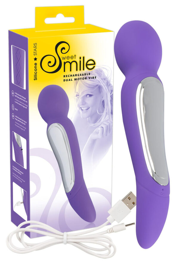SMILE Wand - 2motorový masážní vibrátor (fialový)
