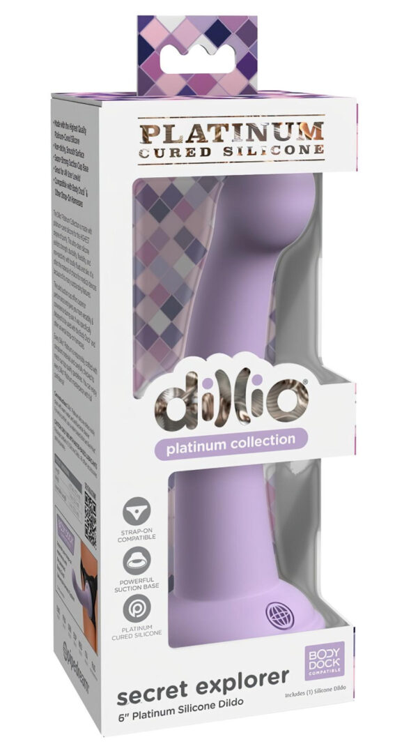 Tajemný průzkumník - přísavný dildo (17 cm) - fialový