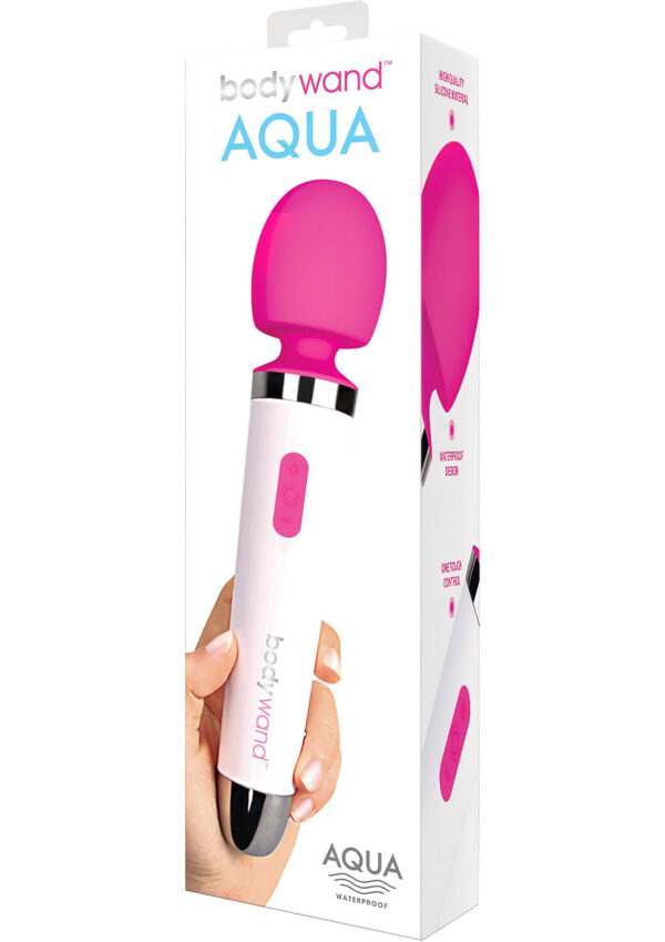Bodywand Aqua - voděodolný masážní vibrátor (bílý-růžový)