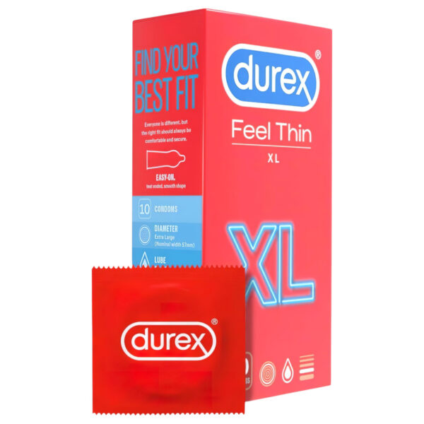 Durex Feel Thin XL - realistický pocit kondomy (10 ks)