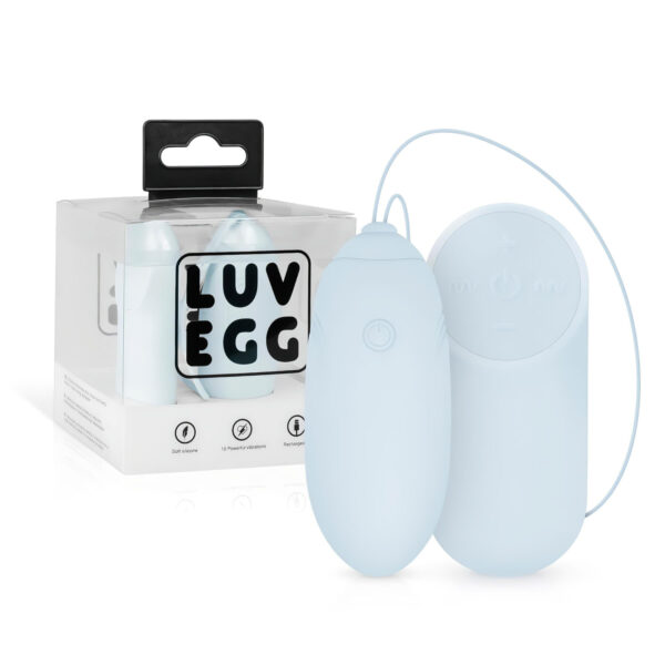 LUV EGG - akumulátorové vibrační vajíčko s rádiem (modré)