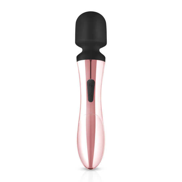 Rosy Gold Wand Curve - akumulátorový masážní vibrátor (růžovo-zlatý)