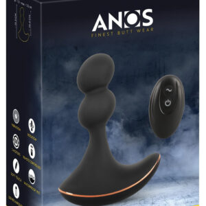 ANOS - černý rotační anální vibrátor se 2 motory