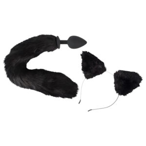 Bad Kitty - kočičí anální plug set - (černá)