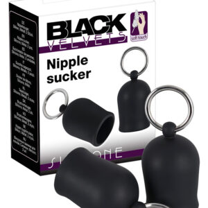 Black Velvet – kovové podtlakové kalíšky na bradavky (černé)