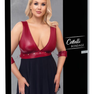 Cottelli Bondage Plus Size - babydoll (červená)