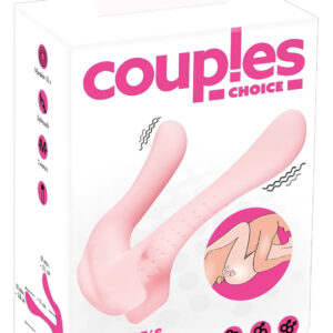 Couples Choice - růžový dvojitý vibrátor pro páry