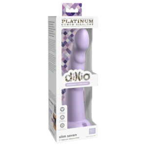 Dillio Slim Seven - přísavkové stimulující dildo (20 cm) - fialové