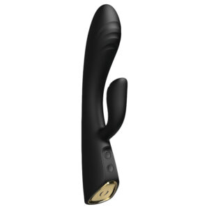 Dorcel Flexi Rabbit - vyhřívaný vibrátor s klitoriálním ramenem (černý)