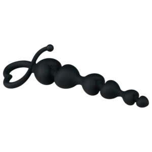 EasyToys - perlové anální dildo (černé)