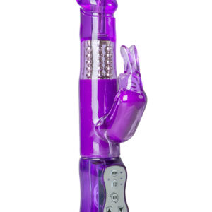 Easytoys Rabbit – vibrační perličkový a klitorální vibrátor (fialový)