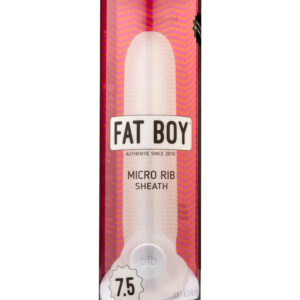 Fat Boy Micro Ribbed - návlek na penis (19 cm) - bílý
