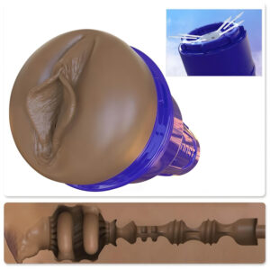 Fleshlight Boost Bang - realistická hnědá vagína masturbátor