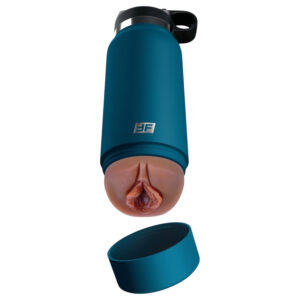Fuck Flask Private Pleaser - umělá vagína v láhvi (modro-hnědá)