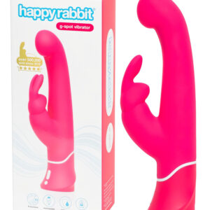 Happyrabbit G-bod - voděodolný vibrátor s klitorálním ramenem (růžový)