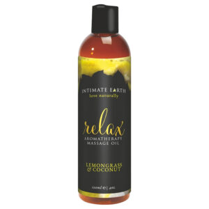 Intimate Earth Relax - masážní olej - meduňka-kokos (120 ml)