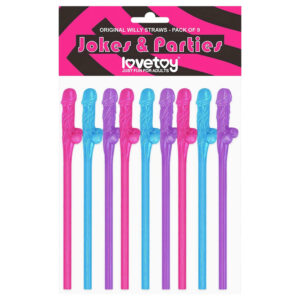 Lovetoy - realistické penis brčko (růžová-modrá-fialová)