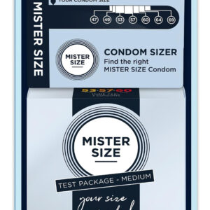 Mister Size Kondom Testovací Sada s Měřičem Penisu - 3 ks