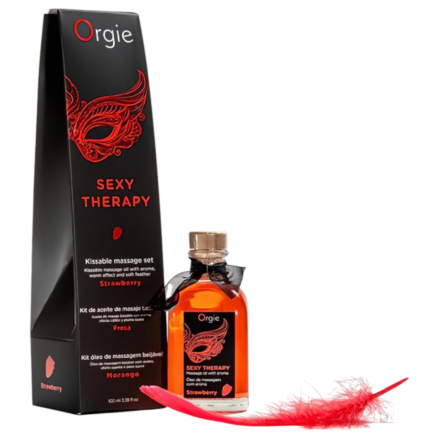 Orgie Sexy Therapy - masážní olej set - jahoda
