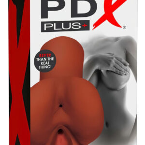 PDX Vyberte si Potešení - 2v1 realistický masturbátor (hnědý)