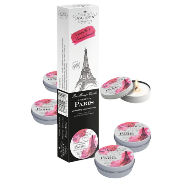 Petits Joujoux Paris - svíčka na masáž vanilka & santalové dřevo (5x43ml)