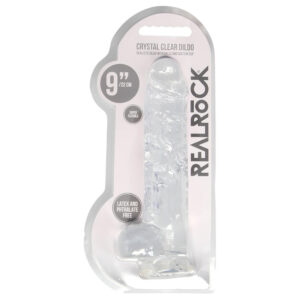 REALROCK - průhledné realistické dildo - průhledné (22 cm)