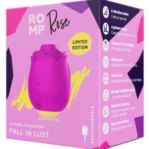 ROMP Rose - Vlnový růžový vibrátor ve tvaru růže (růžový)