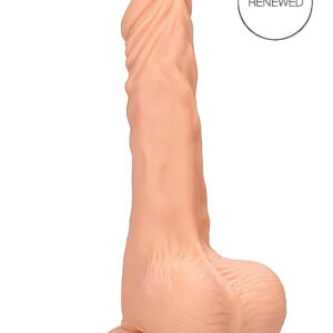 RealRock Dong 7 - realistický dildo s varlaty (17 cm) - přírodní