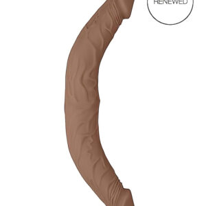 RealRock Double Dong 14 - dvojitý dildo (36cm) - tmavě přírodní