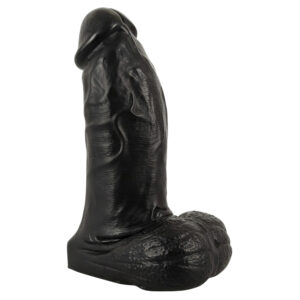 Realistixxx Skutečný Obr - dildo s varlaty - 22 cm (černé)