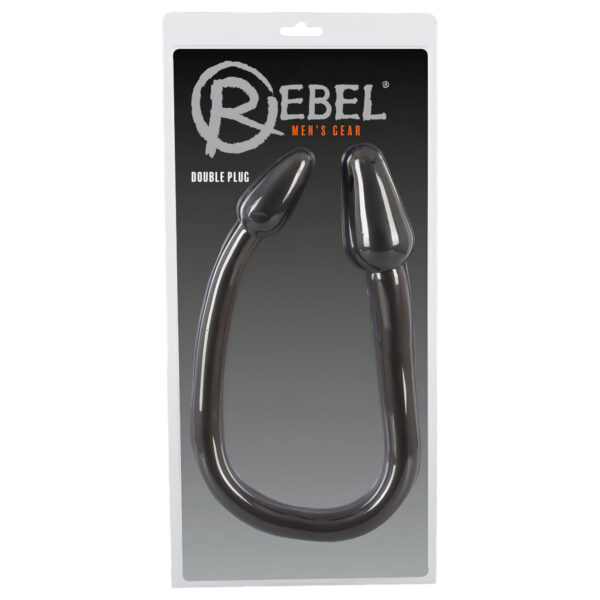 Rebel Dvojitý Kolík - dvojitý kužel anální dildo (černá)