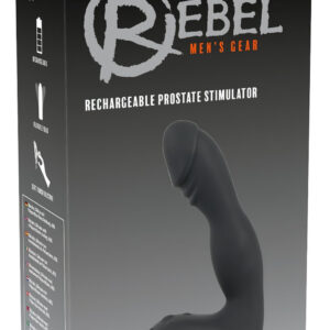 Rebel - akumulátorový prostatický vibrátor ve tvaru penisu (černý)