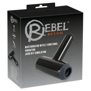 Rebel - dobíjecí vibrátor s pohybem nahoru-dolů (černý)