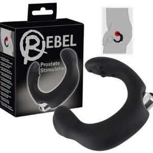 Rebel - zakřivený vibrátor na prostatu (černý)