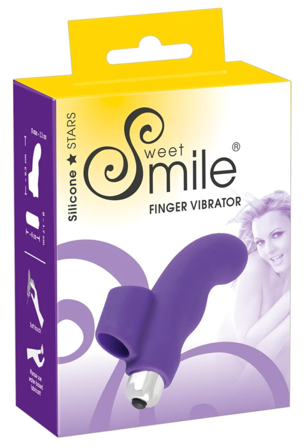 SMILE Prst - vlnkový silikonový prstový vibrátor (fialový)