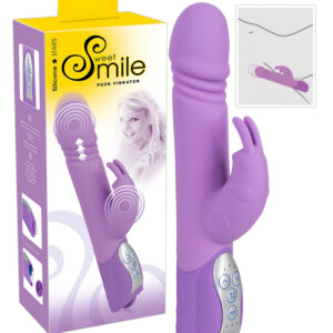 SMILE Push - fialový vibrační masér s dráždičem klitorisu