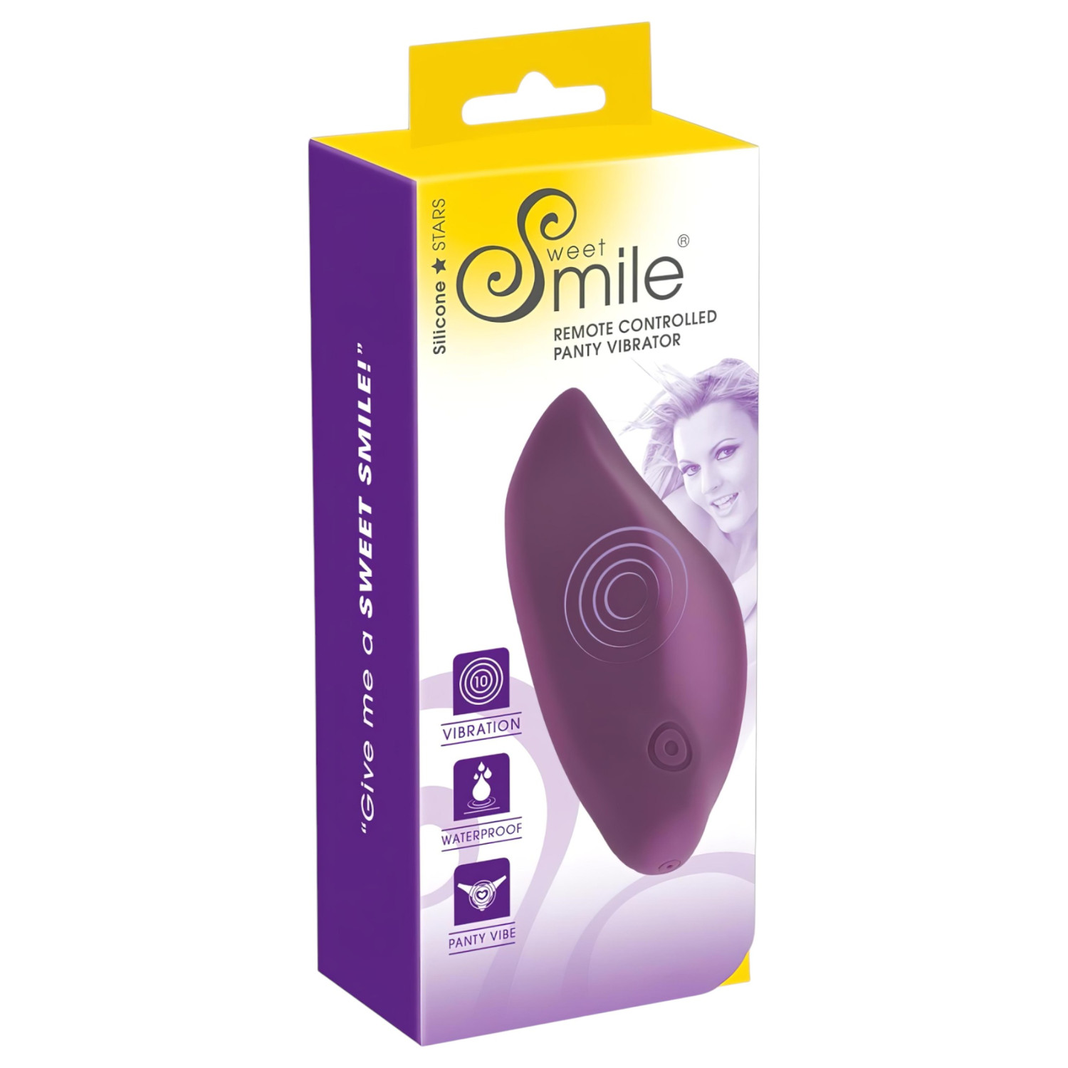 SMILE kalhotky - akumulátorový vibrátor na klitoris (fialový)
