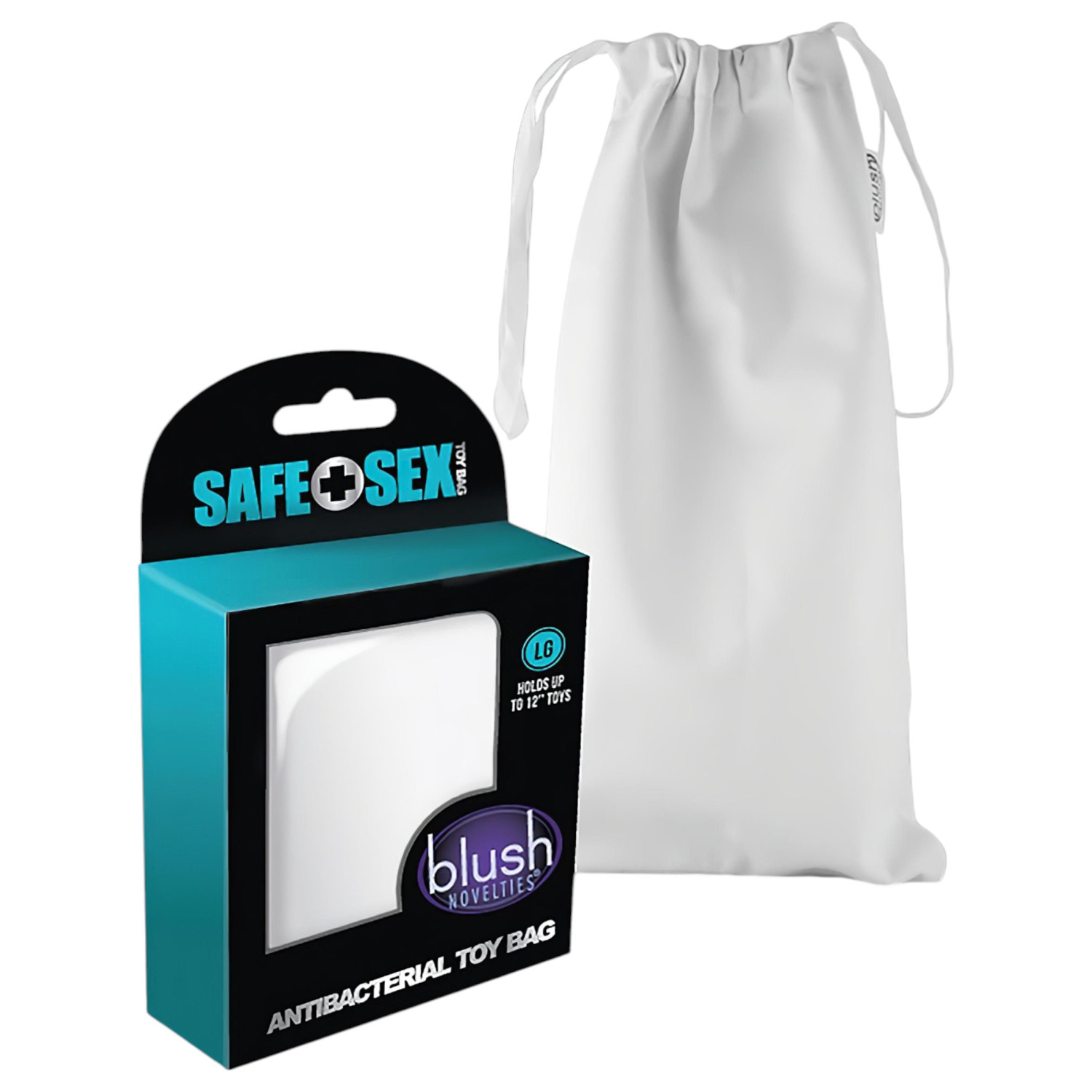 Safe Sex - antibakteriální taška na erotické hračky (bílá)