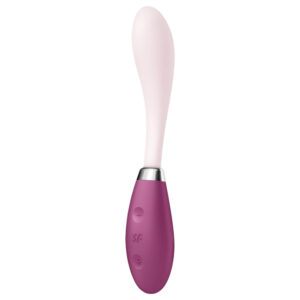 Satisfyer G-Spot Flex 3 - akumulátorový G-bod vibrátor (růžovo-červený)