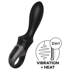 Satisfyer Heat Climax - chytrý hřejivý anální vibrátor (černý)