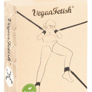 Vegan Fetish - černá sada pout k posteli